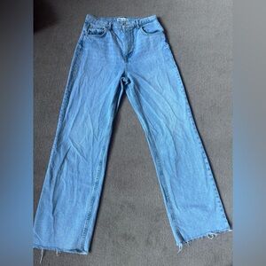 Zara Classic Light Wash Wide-Leg Jeans